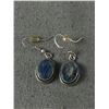 Image 2 : Beautiful Vintage Sterling Silver Earrings with Genuine Stones. 1 Stone Has Small Chip