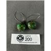 Image 1 : Beautiful Pair of Vintage Genuine Stone Earrings With Sterling Silver Wires. Marked 925