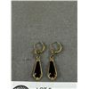 Image 2 : Antique Gold Onyx Earrings European