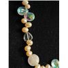 Image 2 : Great Combination of Genuine Pearls, Rose Quartz Stones + Borealis Beads Necklace