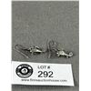 Image 2 : Pair of Unusual Silver Helicopter w/ Moving Propellar Dangle Earrings