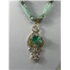 Image 2 : Gorgeous Green Beads Chain w/ Pendant Necklace