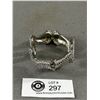 Image 2 : Outstanding Rhinestones Two Cobra Snakes Hinged Bangle Bracelet