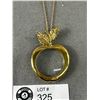 Image 3 : Gold Plated Chain w/ Magnefier Pendant Necklace + Hand Magnefier