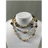 Image 2 : Vintage Double Strand Art Glass Beads Necklace, Bracelet +2 Pairs of Earrings