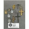 Image 2 : Collection of Old + Vintage Cross Pendants + Religious Pendants