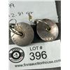 Image 2 : Beautiful Silver and Abalone Handmade Earrings, Marked ADAM 999, 12.81 gr