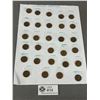 Image 1 : Collection of Lincon Pennies. Dates Written On the Paper