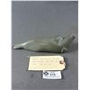 Image 1 : Beautiful Vintage Belcher Island Inuit Carving of a Large Seal.  Artist Alice Mikiyuk 9.5 x 2 x2.3 2