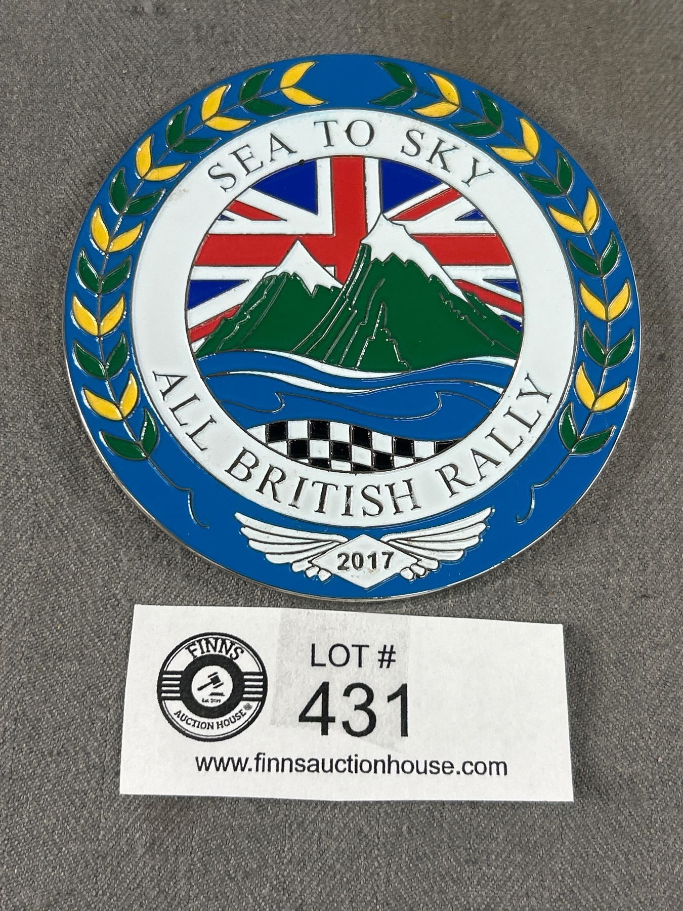 Small Rally Emblem Licence Plate/ Car Emblem. 2017 All British Rally.