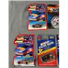 Image 2 : Lot of 9 New in Packages Die Cast Racing Cars.