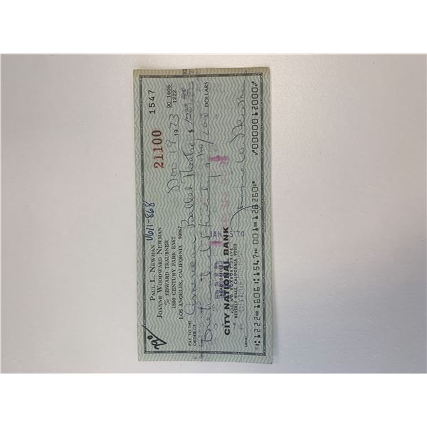 Joanne Newman signed check