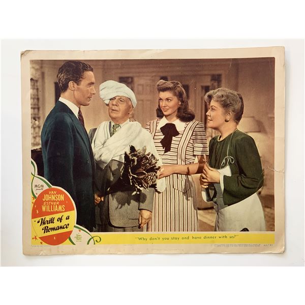 Thrill of a Romance original 1945 vintage lobby card