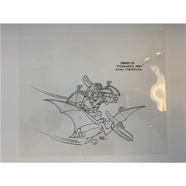 The Flintstones original hand drawn artwork for cartoon