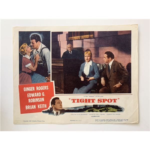 Tight Spot original 1955 vintage lobby card