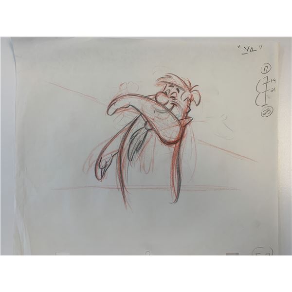 The Flintstones original hand drawn artwork for cartoon