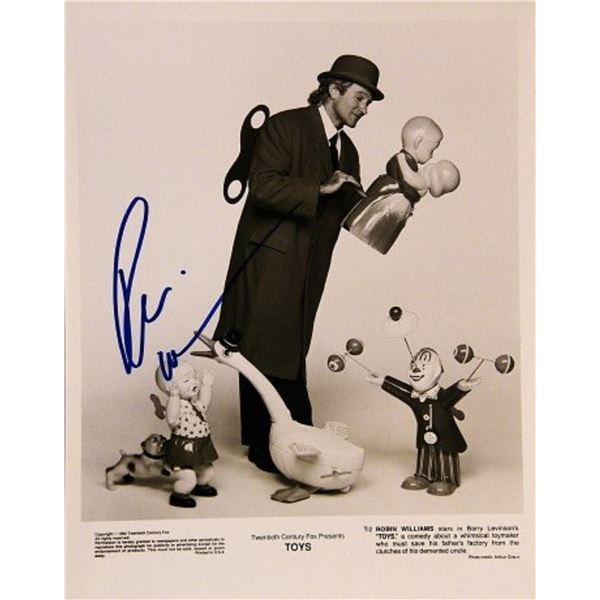 Robin Williams signed movie still photo
