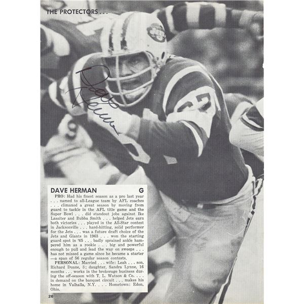 Dave Herman signed magazine photo