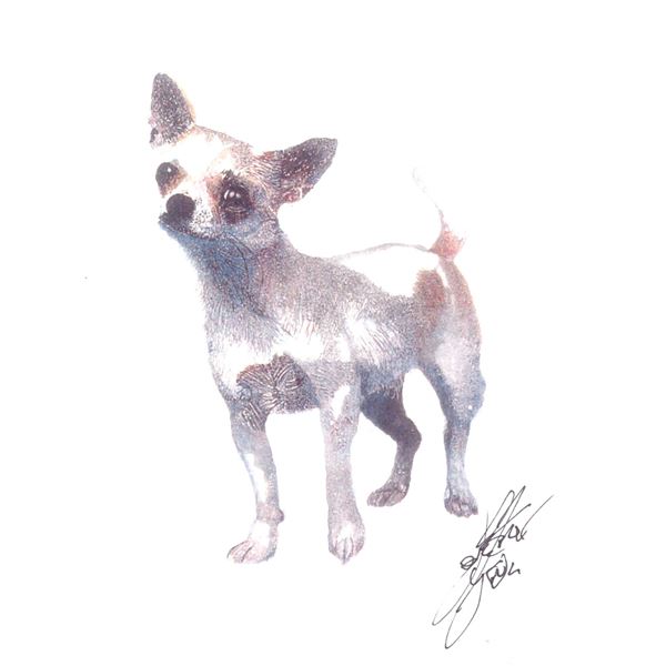 Artist John Krewal signed dog print