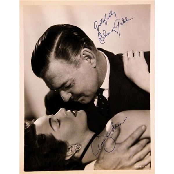 Clark Gable and Ava Gardner signed portrait photo