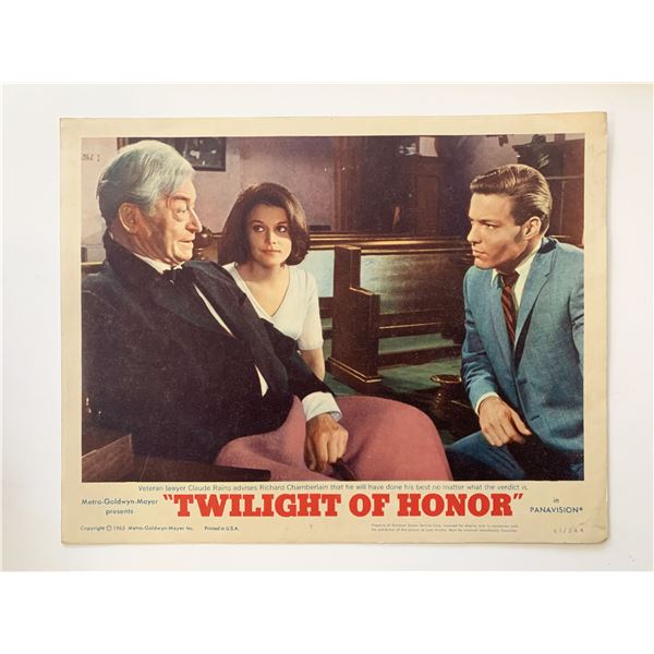 Twilight of Honor original 1963 vintage lobby card