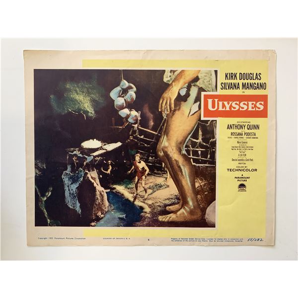 Ulysses original 1955 vintage lobby card