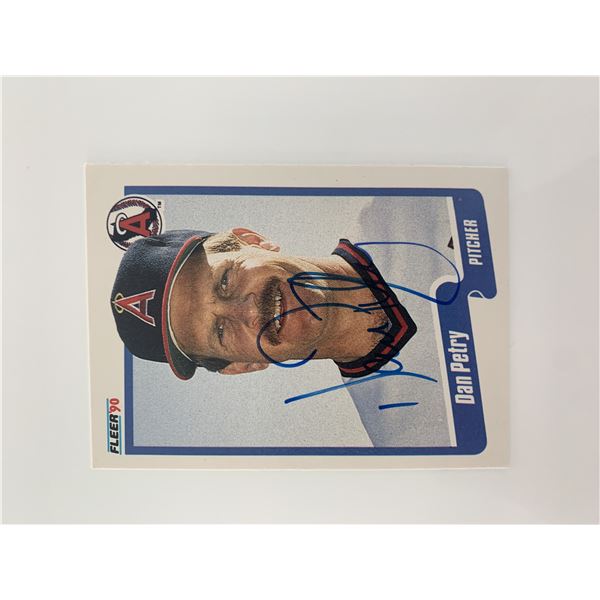 Dan Petry signed baseball card