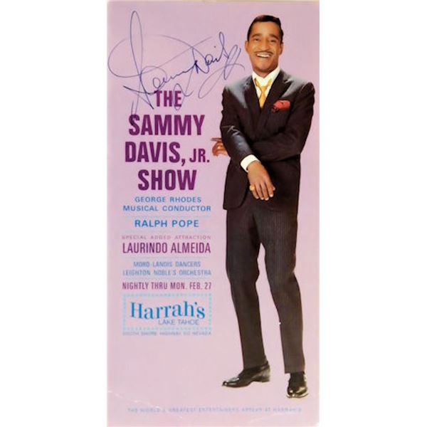 Harrah’s Advertisement signed by Sammy Davis Jr.