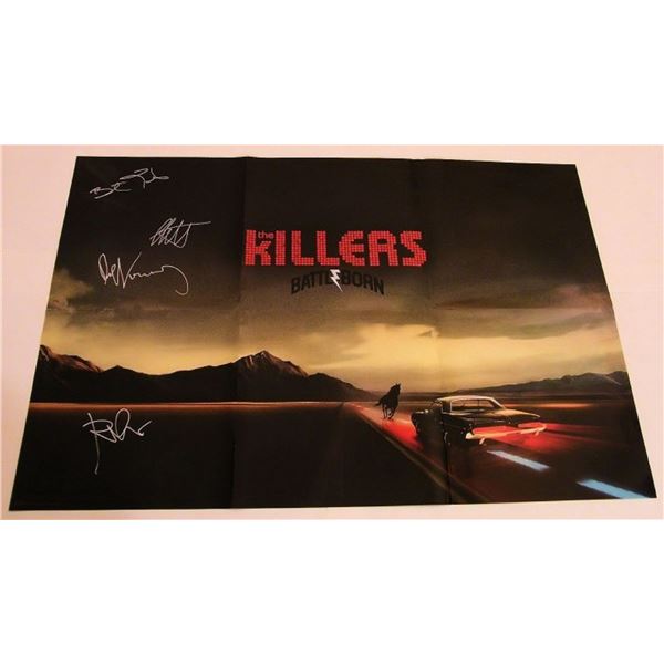 The Killers signed insert poster