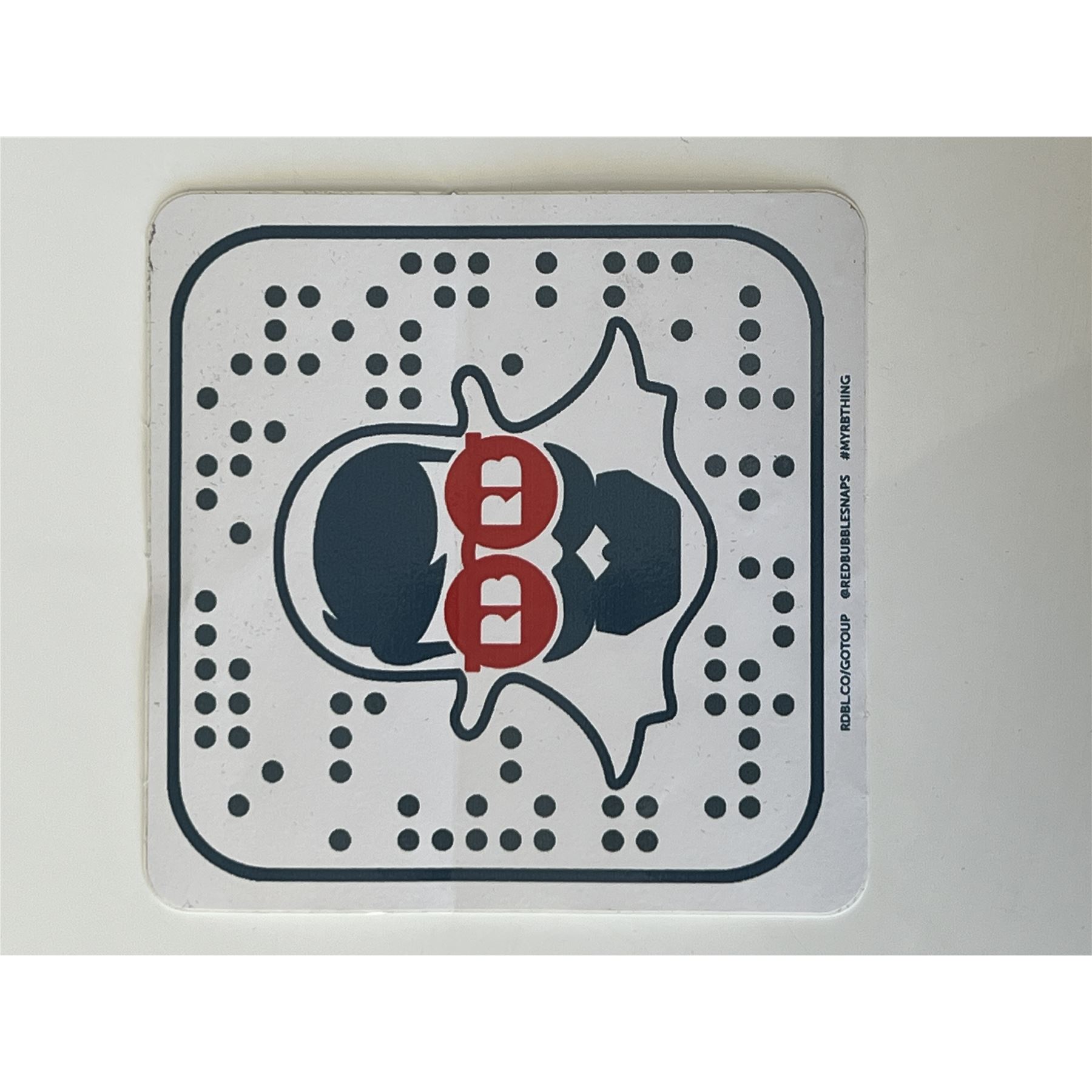 Red Bubble Snap sticker