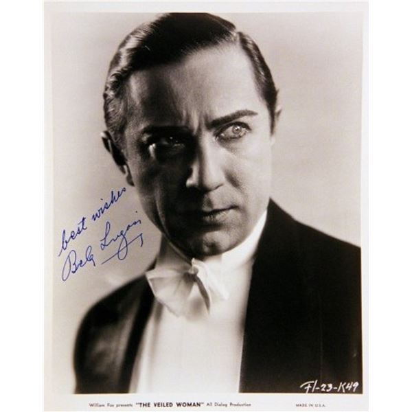Bela Lugosi signed portrait photo
