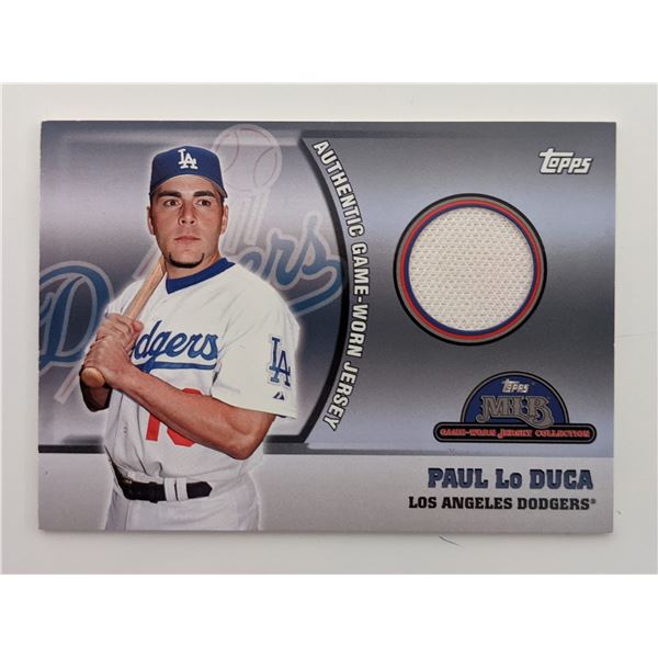 Paul Lo Duca Baseball Trading Card with Game Used Jersey Swatch - Topps Game Worn Jersey Collection 