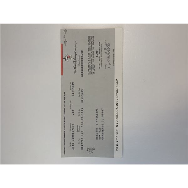 Walt Disney stock dividend check