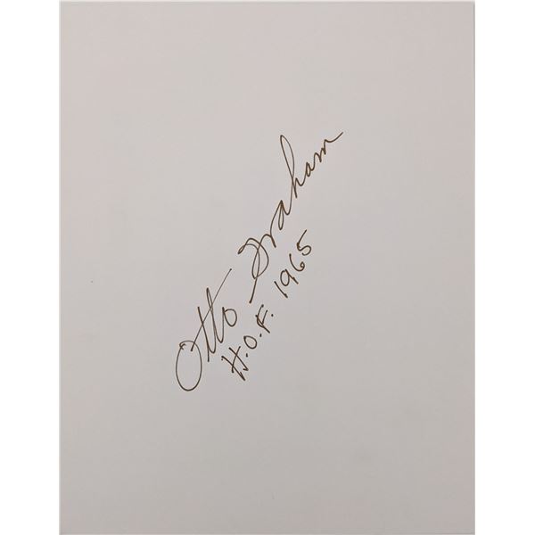 NFL Hall Of Famer Otto Graham Autograph