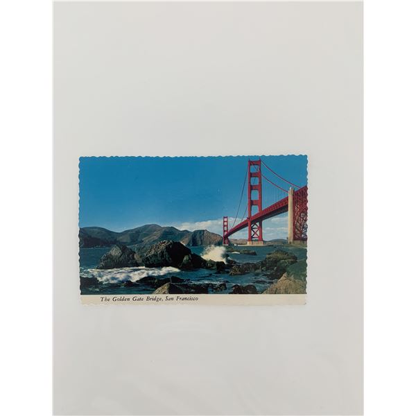 San Francisco Golden Gate Bridge vintage post card