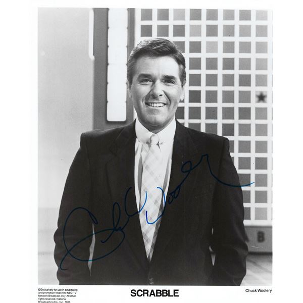 Scrabble Chuck Woolery signed photo