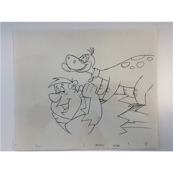 The Flintstones original hand drawn artwork for cartoon