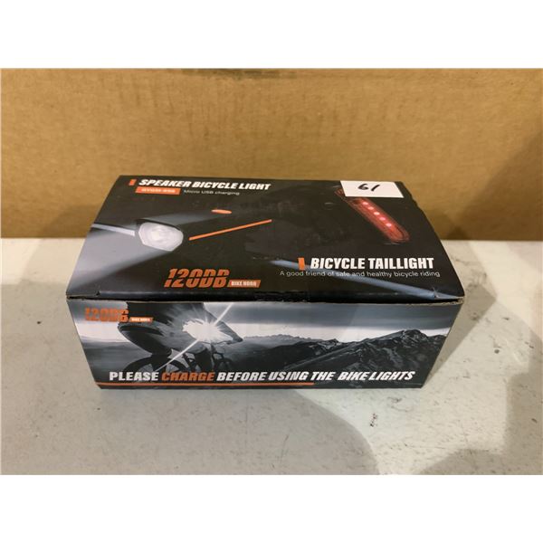 Speaker Bicycle Light with Horn and Taillight