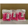 Image 1 : Lot of 3 Mini Plastic Flamingos Bags - 100pcs per Bag