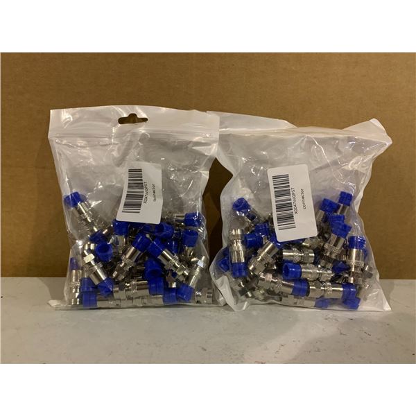 Lot of 3 F-Type Coaxial Cable Connector Set - 30 pcs per Bag
