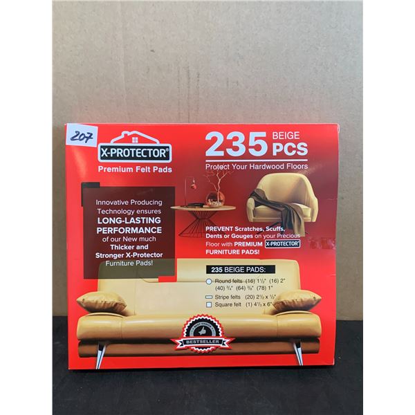 X-Protector Premium Felt Pads - 235 Pieces - Beige