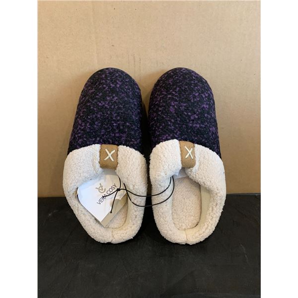 Vera Cosy Women's Home Slippers - Size 5-6 US - Purple/ Black