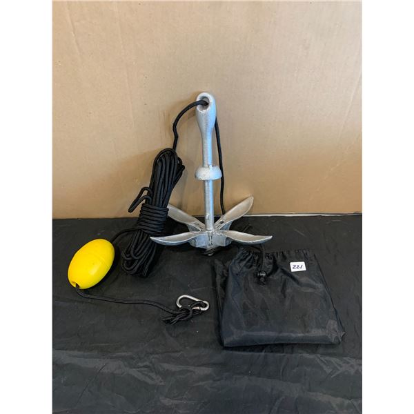 Kayak Zinc Plated Steel Anchor 3.3 Lbs