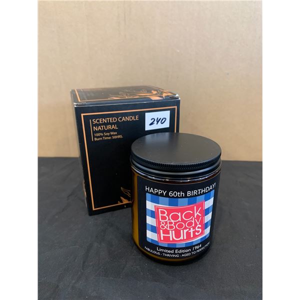 Back & Body Hurts Scented Candle - 60th Birthday