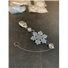 Image 3 : 32 PCS Crystal Ornament Set With Silver Rope