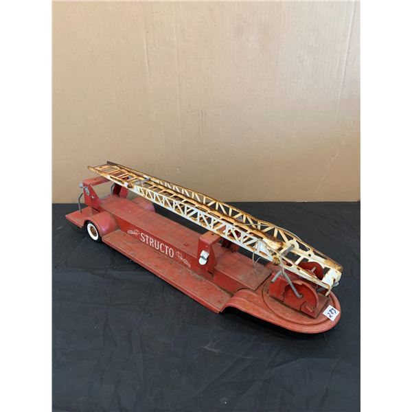 Vintage 1950's Structo Metal Fire Hook-N-Ladder Trailer