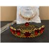 Image 2 : Lot of 2 Teen Jewelry Necklace and Tiara Crown Combo