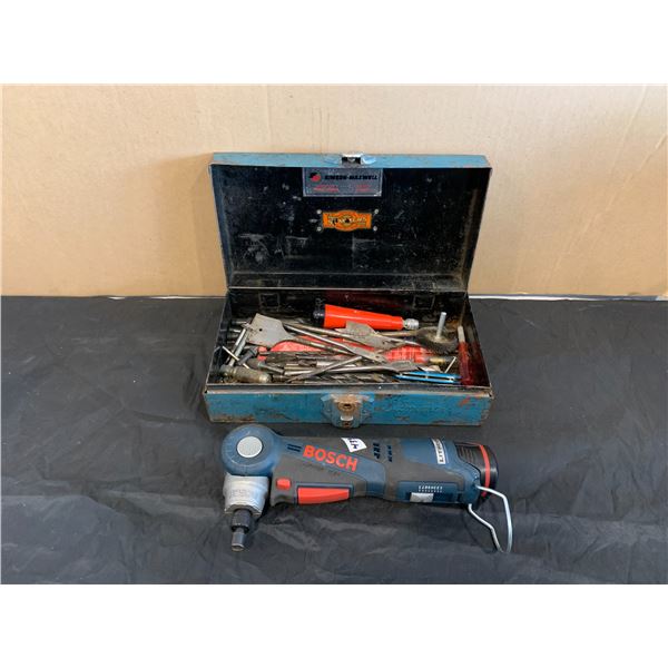 Bosch I-Driver 10.8V Cordless Drill with Pivoting Head + Tool Box of Drill Bits