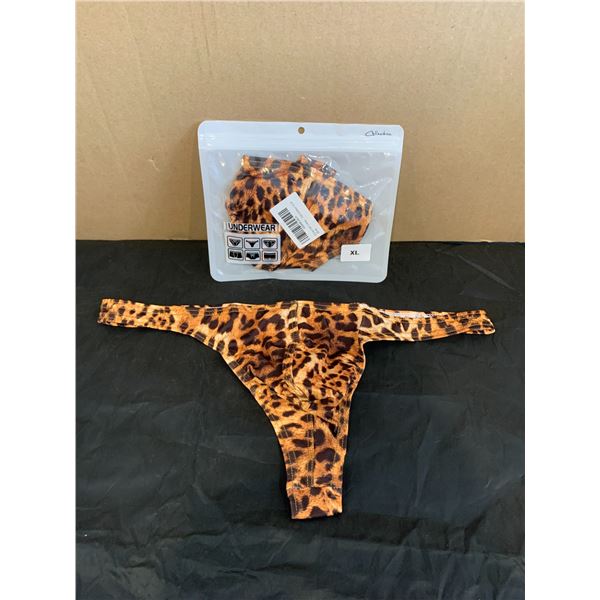 Lot of 2 Leopard Men's Thong Underwear - XL
