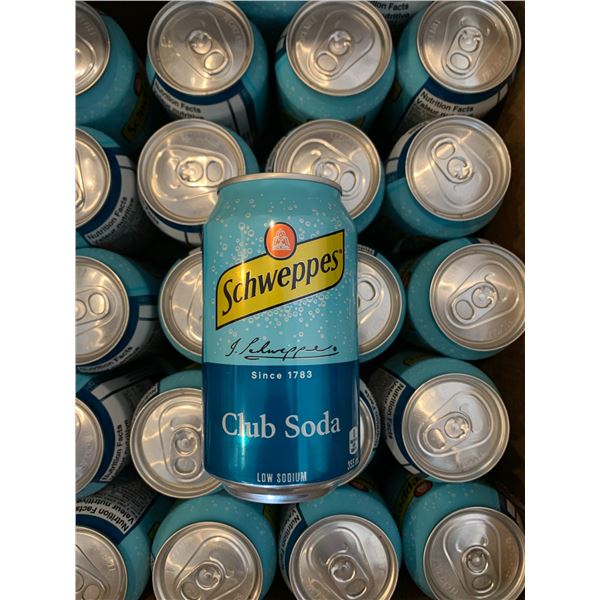 Lot of 46 Schweppes Club Soda Cans